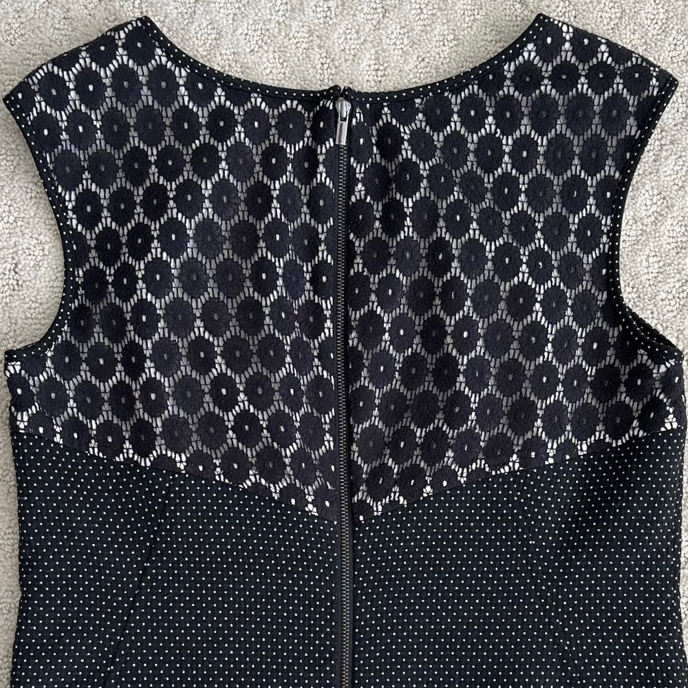Ann Taylor Polka Dot Lace Sleeveless Sheath Dress Size 6P Office Casual Business - Picture 9 of 14